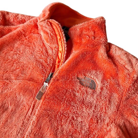 The northface Oitso fuzzy sherpa fleece fullzip jacket orange soft cozy warm - Picture 2 of 7